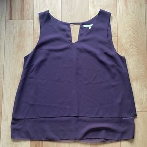 V-neck layered tank